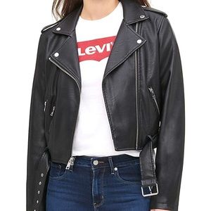 Levi's Women's Faux Leather Belted Motorcycle Jacket